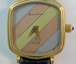 MAURICE LACROIX 18K Gold Electroplated Swiss Square Women's Wristwatch - Rare - $78.21