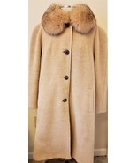 Winter Women&#39;s Coat Piacenza Sz.Marked EU 48/US~L/XL  Beige Baby Lama/Wool - £54.90 GBP