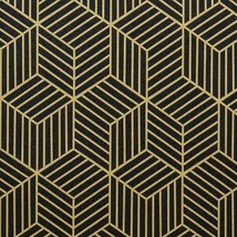 Black And Gold Wallpaper Geometric Stripped Wallpaper Removable Contact Paper - £28.39 GBP