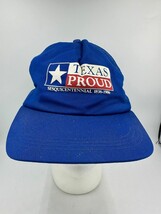 Vtg Texas Proud Hat Blue Flag Mesh Foam Cap USA Made READ - £6.06 GBP