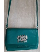 Laurel Burch SMALL Crossbody Bag Teal Leather RR - $34.12 CAD