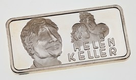 1975 Del Hamilton Casa de Moneda Barra Artístico 1 Oz. Plata Helen Keller - $68.54