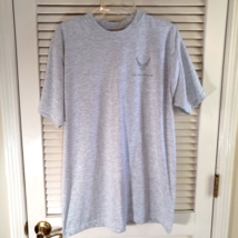 US Air Force Shirt Mens Large Gray T-Shirt Short Sleeve Unicor USA Made ... - £10.95 GBP