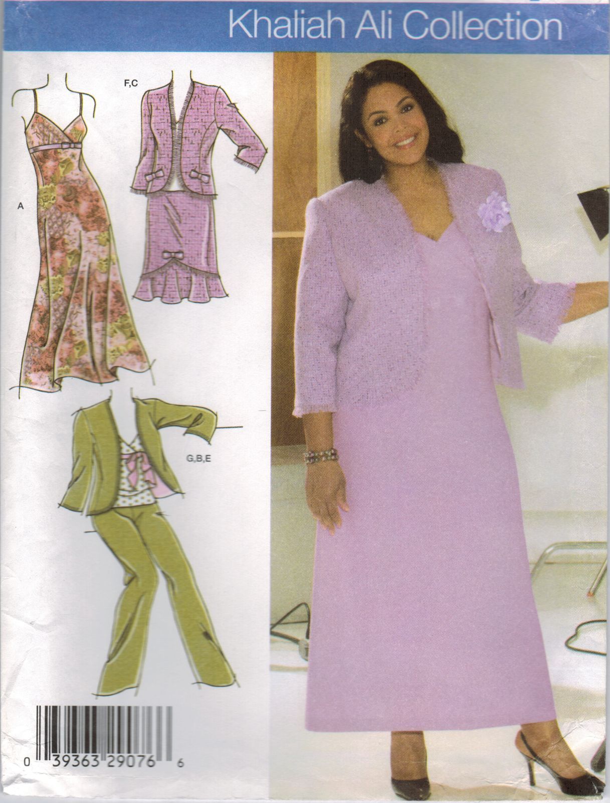 Misses Career Plus Size Dress Skirt Pants Jacket Khaliah Ali Sew Pattern 18W-24W - £7.83 GBP