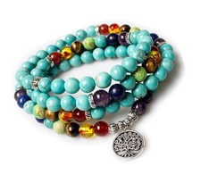 Jewelry,8MM Turquoise 108 Rosary Prayer Gemstone of - £64.49 GBP