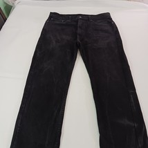Levi's 505 Straight Regular Fit Men's Black Cotton Blend Jeans Size 36×30 image 10
