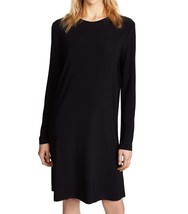 Norma Kamali long sleeve crew dress to knee in BLACK - size M - $71.28