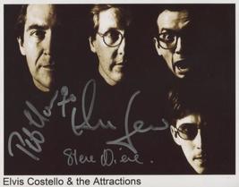 Elvis Costello &amp; The Attractions SIGNED Photo + COA Lifetime Guarantee - £63.92 GBP