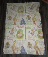 VINTAGE Sesame Street Story Book Reading Fleece Blanket 57x84 Bert Ernie... - $30.00
