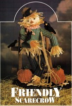 Plastic Canvas Scarecrow Pumpkin Cookie Jar Cat Magazine Rack Tissue Top Pattern - £8.03 GBP