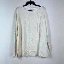 Karen Scott Womens Small Winter White Cable Knit Sweater NWT CI72 - £18.50 GBP