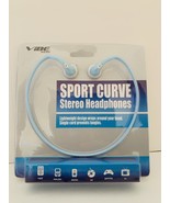 Vibe Sound Sport Curve Stereo Sky Blue Headphones - £5.42 GBP