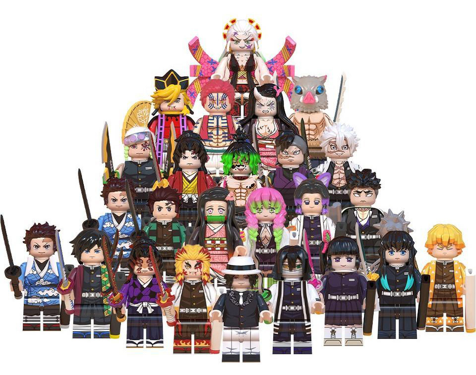 Collection Demon Slayer Corps Tanjiro Muzan the Twelve 24 Minifigures Lot