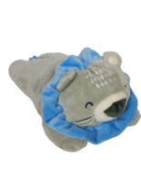Cudlie Blue Gray Lion Mane Baby Toy Lovey Plush Stuffed Animal 10.5&quot; - $19.89 CAD