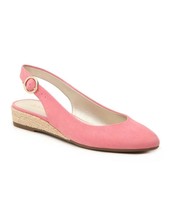 NEW ANNE KLEIN PINK TEXTILE SLING BACK  WEDGE SANDALS PUMPS SIZE 7.5 M $80 - £46.36 GBP