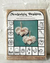 Vintage Newstalgia Designs Heart Baskets Christmas Ornaments Kit 4&quot; x 4-... - £8.90 GBP