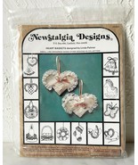 Vintage Newstalgia Designs Heart Baskets Christmas Ornaments Kit 4&quot; x 4-... - £9.06 GBP