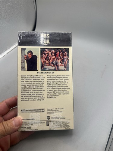 For Your Eyes Only (VHS 1984) James Bond CBS/FOX Roger Moore  Bouquet New Item image 6