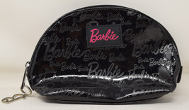 Barbie Vinyl Zipper Makeup Bag Scarf Set Black - £31.65 GBP