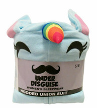 Women&#39;s Under Disguise Blue UNICORN Hooded Soft Pajamas Sleepwear PJ&#39;s Sz S/M - $24.00