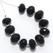 50.00 Cts Natural Black Onyx Beads Briolette Loose Gemstones 8x6 to 10x7mm - £6.40 GBP