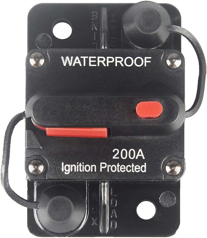 200 Amp Circuit Breaker With Manual Reset 12V-36V Dc Waterproof Surface ... - $33.99