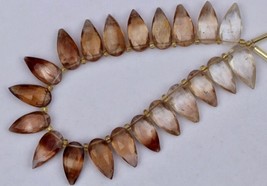 New Arrival, 20 pieces faceted imperial topaz gemstone teardrop briolette beads  - £59.94 GBP