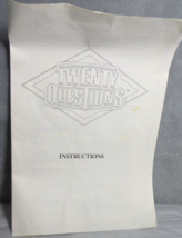 1988 Twenty Questions Board Game Instructions Vintage - $6.88