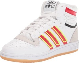 adidas Originals Big Kids Top Ten RB J Sneakers,White/Vivid Red/Solar Yellow,7Y - $87.58