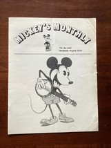Mickey&#39;s Monthly - November (?) 1978 - Unauthorized Walt Disney Fanzine - £15.78 GBP