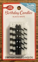 Betty Crocker Black &amp; White Birthday Candles 12 ct 2.4&quot; - $2.49