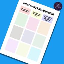 Free printable What Makes me anxious worksheet / Free Anxiety worksheet - $0.00