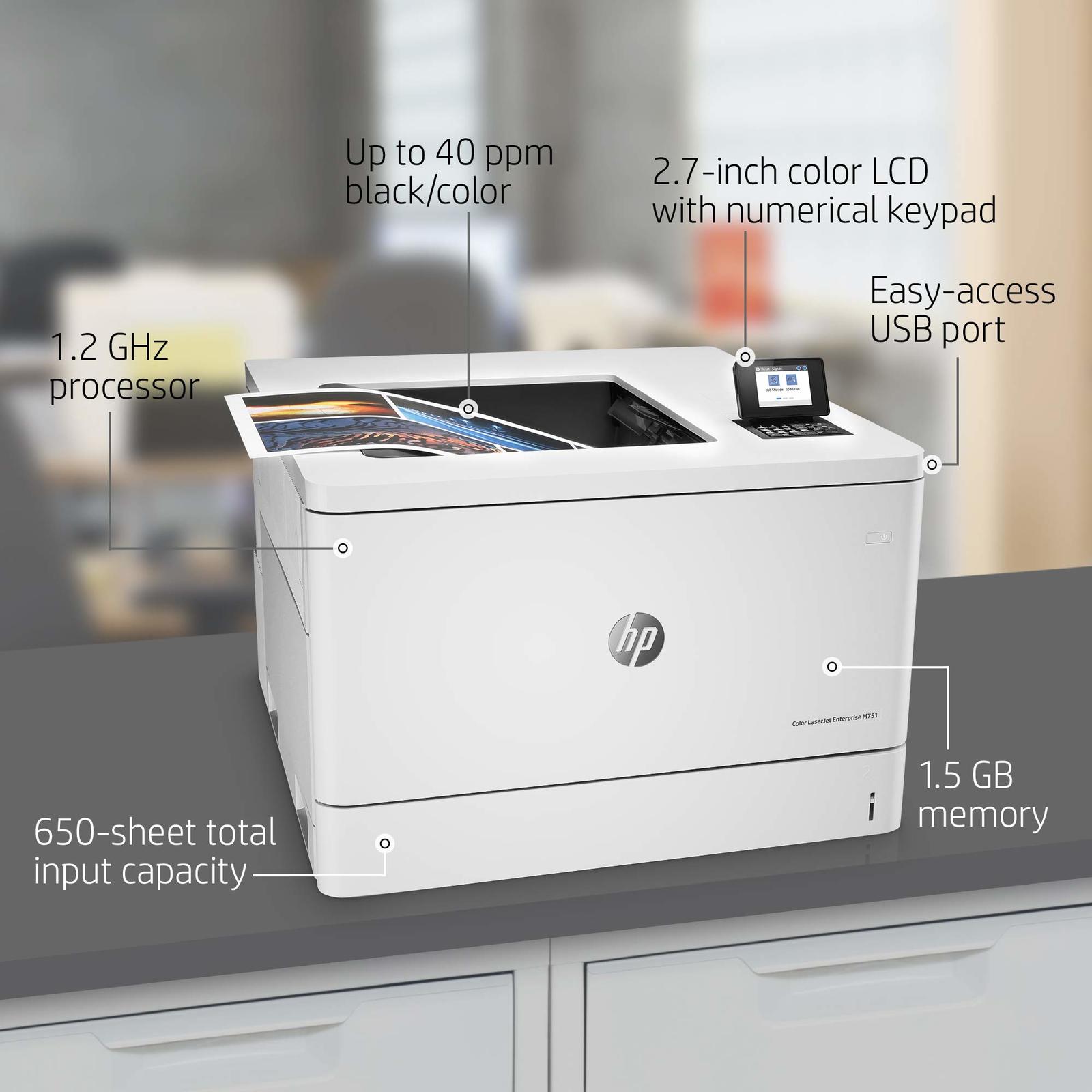 HP Color LaserJet Enterprise M751DN Wide Format 11 X 17 Printer T3U44A - $1,795.99