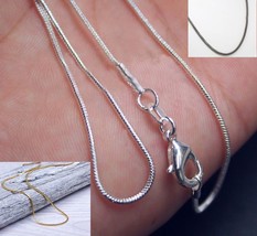 Snake Chain Necklace 16-30&quot; 925 Sterling Stamped, Gold, Gunmetal Plated ... - $59.76 MXN