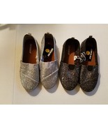 Joe Boxer Girls  Shoes Silver or Black Glitter  Flat Shoes  Sizes 13 3 4... - £8.22 GBP