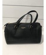 COACH 49392 Crossgrain Leather MINI SAFFIANO Black Satchel Bag/Tote purse - £76.75 GBP