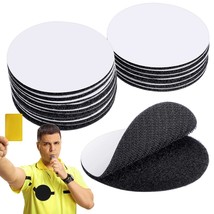 12 Pairs Referee Patch Hook And Loop Dots 3 Inch Self Sticky Circle Hook And Loo - £14.85 GBP