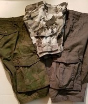 Route 66  Boys Cargo Shorts Various Sizes  Camo or Solid NWT  - £13.36 GBP