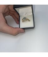 Blue Topaz 14k Gold Over Rhodium With Cubic Zirconia - $42.74