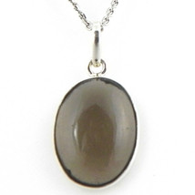 925 Sterling Silver Smoky Quartz Handmade Necklace 18&quot; Chain Festive Gift PS1621 - £24.96 GBP