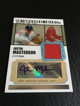 2009 TOPPS TICKET TO STARDOM JUSTIN MASTERSON JERSEY AUTO AUTOGRAPH RED SOX MINT - £11.59 GBP