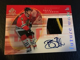 2005-06 SP AUTHENTIC FUTURE WATCH AUTO LOGO PATCH RC BRENT SEABROOK 67/100 MINT - £91.27 GBP