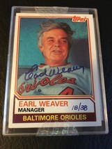 2004 Topps Originals Signature Edition Earl Weaver Auto Autograph 18/38 - £26.78 GBP