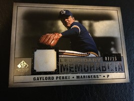 2008 SP LEGENDARY CUTS MEMORABILIA GAYLORD PERRY GAME USED JERSEY 7/15 MARINERS - £15.09 GBP