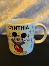 Vintage 1980&#39;S Disney World Mickey Mouse Magic Kingdom Cynthia Mug Cup - £11.54 GBP