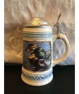 VINTAGE GERZ GERMANY LIDDED BEAR STEIN MALLARDS DUCKS ART BY MEGER 95% Z... - $32.88 CAD