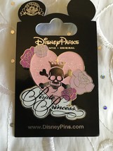 Disney Pin Trading 2011 Pirate Princess Pin Heart Skull &amp; Bones Pink Roses - £11.50 GBP