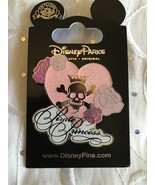 DISNEY PIN TRADING 2011 PIRATE PRINCESS PIN HEART SKULL &amp;  BONES PINK ROSES - $19.67 CAD