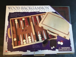 CARDINAL BACKGAMMON WOOD SET &amp; CASE WITH FELT BOARD&amp;  BRASS LOCKS *NEW* ... - $38.65