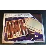 CARDINAL BACKGAMMON WOOD SET &amp; CASE WITH FELT BOARD&amp;  BRASS LOCKS *NEW* ... - $52.50 CAD